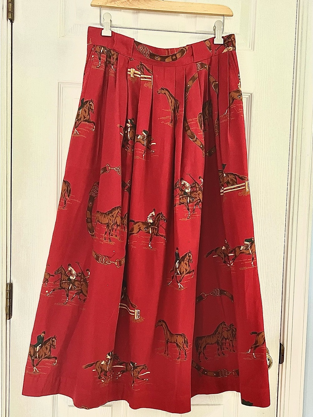 Vintage Ralph Lauren Equestrian Print Skirt